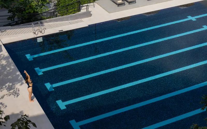 Seven-lane Olympic swimming pool at Varana Hotel Krabi